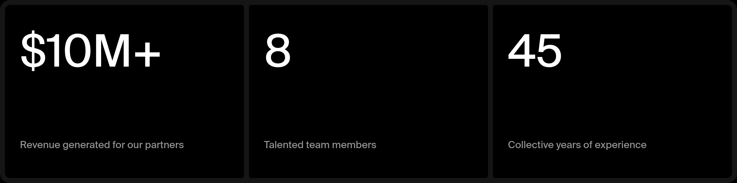 Statistics section preview